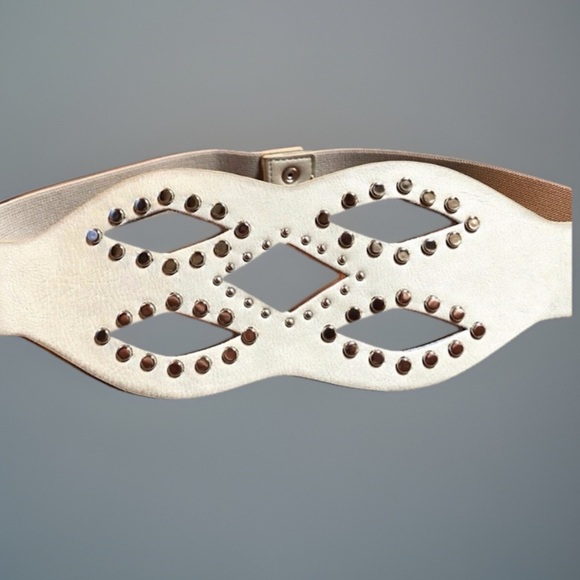 Ivory Silver Studded Bohemian Belt main image 10